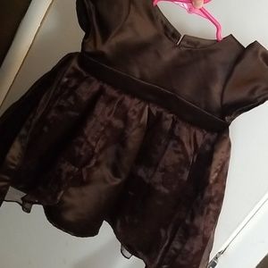 Chocolate brown toddler formal dress